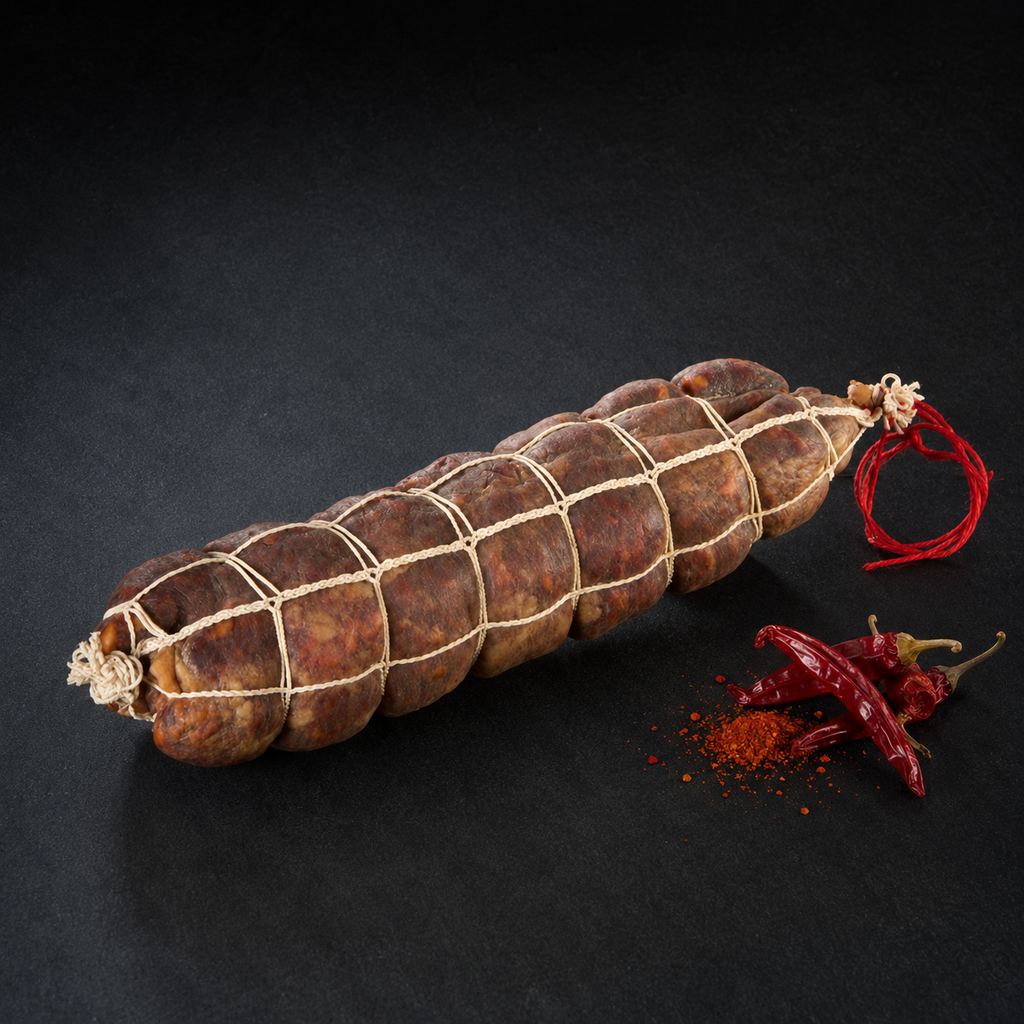 CHORIZO MAIGRE BRIDE 88% DE VIANDE DE COCHE